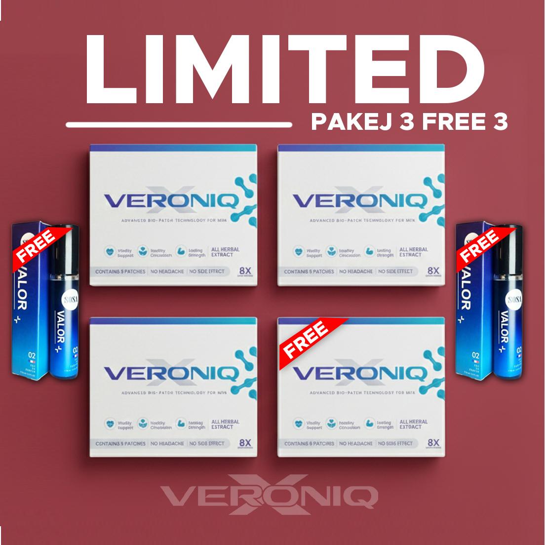 PAKEJ LIMITED ( 3 KOTAK VERONIQX + FREE 1 KOTAK VERONIQX + 2 PERFUME)